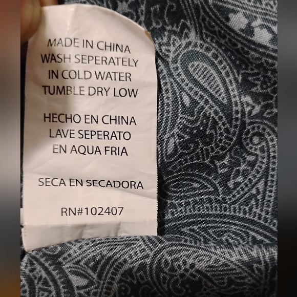 Roar Signature Button Down Shirt Mens XL Black - Picture 8 of 16